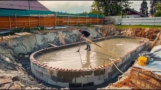 Man Builds Amazing Swimming Pool in His Backyard  Start to Finish Construction by patricktlee [upl. by Hudnut706]