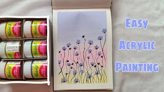 Easy Acrylic Painting Beginners Tutorial [upl. by Atiram]