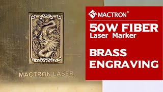 Mactron Laser  Brass Embossing Engraving 50W 3D Fiber Laser Engraving Machine [upl. by Urien674]