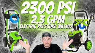 Greenworks 2300psi 23gpm Electric Pressure Washer Review  Best Electric Pressure Washer [upl. by Freyah328]