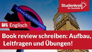 Book review schreiben Aufbau Leitfragen und Übungen  Englisch verstehen mit dem Studienkreis [upl. by Aloeda]