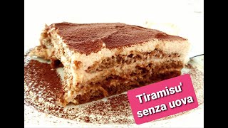 TIRAMISÙ CON PANNA E MASCARPONE senza uova  Ricetta facile e veloce [upl. by Dlonra886]