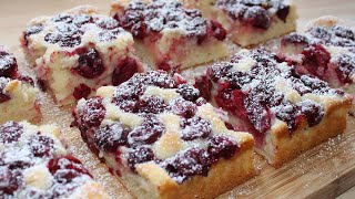 Einfaches Kuchen Rezepte mit Kirschen Blechkuchen schnell gemacht und einfach lecker [upl. by Christian]