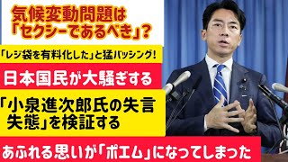 「レジ袋を有料化した」と猛バッシング…日本国民が大騒ぎする「小泉進次郎氏の失言・失態」を検証する■あふれる思いが「ポエム」になってしまった [upl. by Laehcim605]