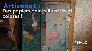 Artisanat  des papiers peints illustrés et colorés [upl. by Sidon948]