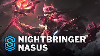 Nightbringer Nasus Skin Spotlight  League of Legends [upl. by Fulmis]