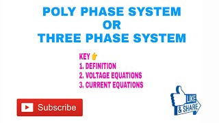 1 POLY PHASE CIRCUIT OR POLY PHASE SYSTEM OR THREE PHASE SYSTEM [upl. by Kile]