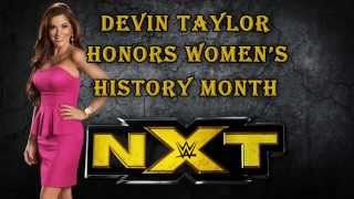 NXT backstage interviewer Devin Taylor celebrates Womens History Month [upl. by Irrahs]