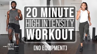 20 Minute FULL BODY HIIT Workout BodyweightNo Equipment [upl. by Swarts136]