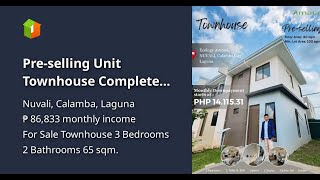 Preselling Unit Townhouse Complete finished [upl. by Lareneg]