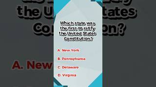 Which State Ratified the US Constitution First UsHistory CultureQuiz TestYourKnowledge [upl. by Kilah965]