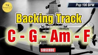 Backing Track C Major  C G Am F  Guitar Backing Track [upl. by Mechling]