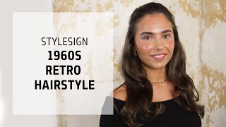 1960s Retro HalfUp Hairstyle Tutorial  StyleSign  Goldwell Education Plus [upl. by Phaedra]