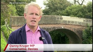 Danny Kruger MP on bills support for bargees and boatdwellers  BBC Politics West  September 2023 [upl. by Acissej986]