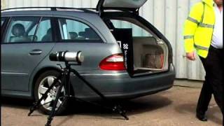 Portable xray system is used to x ray through car [upl. by Biggs]