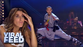 KUNG FU WARRIOR IMPRESSES JUDGES with CRAZY skills on Spains Got Talent 2019  VIRAL FEED [upl. by Octavius]