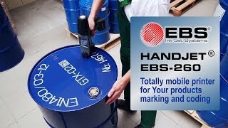 🇬🇧 HANDJET EBS260  Film 2  totally mobile ink jet printer  hand held portable [upl. by Neirual]