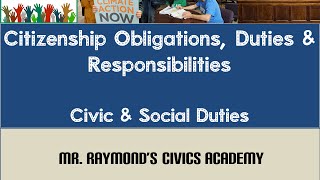 Citizenship  25 Duties Obligations and Responsibilities  Civics EOC New Benchmark 2024 amp SOL [upl. by Aztiram]