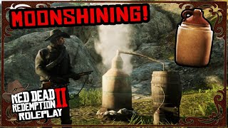 MAKING MOONSHINE in Red Dead Redemption 2 Roleplay JustRP [upl. by Arinayed]