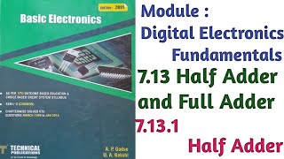 Basic Electronics Engineering  Digital Electronics Fundamentals  Full Adder [upl. by Kursh]