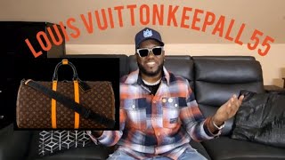 REVIEW FOR THE LOUIS VUITTON KEEPALL BANDOULIERE 55 [upl. by Yeldoow]