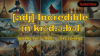 adj Incredible meaning unbelievable amazing with 5 examples [upl. by Gernhard523]