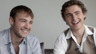 Emory Cohen amp Callan McAuliffe interview Beneath the Harvest Sky [upl. by Ahtar]