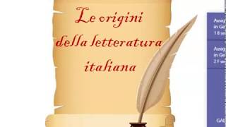 Le origini della letteratura italiana  prima lezione di letteratura italiana [upl. by Ivy]