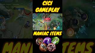 MANIAC CICI Gameplay  CICI Best Build 2024  MLBB shorts cici mlbb mobilelegends gameplay [upl. by Frederick946]