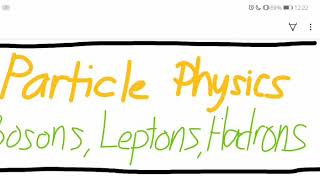 Particle Physics Bosons Leptons Hadrons [upl. by Viveca655]