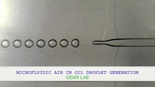 Microfluidic Air in Oil Droplet Generation [upl. by Enyaw]