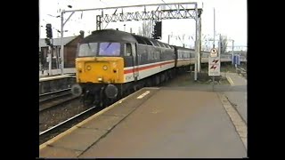 British Rail 1998Stafford Wolverhampton amp Preston Classes 31 37 47 86 amp InterCity 125 HST [upl. by Aryl23]