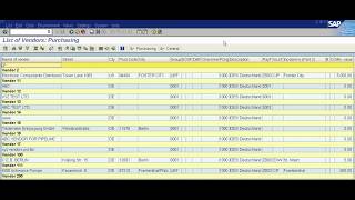 SAP Vendor List  SAP Vendor Report  SAP Vendor List Report [upl. by Madai550]