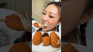 MUKBANG CRONDOG JESICCA EFFENDY mukbang youtubeshorts shorts [upl. by Airotna]