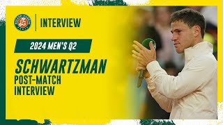 Schwartzman Q2 postmatch interview  RolandGarros 2024 [upl. by Tedric]