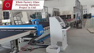 Glass Factory Project Glass Processing Machines work in UAEGlass Machine Glass Tempering Furnace [upl. by Euqenimod]