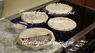 Comment faire des tourtières pâtés à la viande [upl. by Nnaes926]