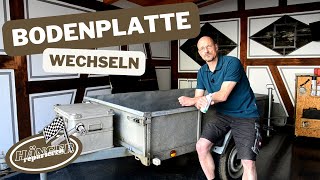 Anhänger Bodenplatte tauschen  Anhänger instandsetzen [upl. by Nylhtac]