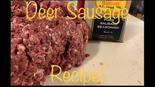 Country Deer Sausage Recipe Hot or Mild [upl. by Shalom]