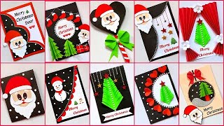 DIY Top 10 Christmas greeting card ideas 2021  Easy and Beautiful Christmas greeting cards Handmade [upl. by Ariak]