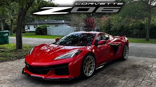 CRAZY LOUD C8 CORVETTE Z06 GETS REACTIONS DRIVE POV Q50 TRYS TO RACE [upl. by Yam313]