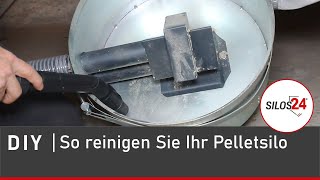 DIY  Pelletsilo reinigen  so einfach geht´s  silos24 [upl. by Rozek]