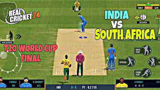 SUPER OVER MATCH  INDIA VS SOUTH AFRICA T20 WORLD CUP 2024  REAL CRICKET 24 [upl. by Tremaine59]