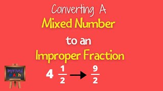 How To Convert Mixed Numbers to Improper Fractions  Math Help Videos  Math Basics  Improved Math [upl. by Gnauq518]