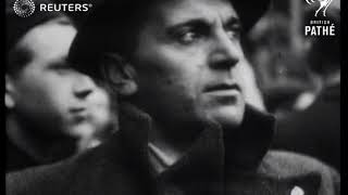 Czech workers gather in Wenceslas Square as communist government comes into power 1948 [upl. by Lerat5]