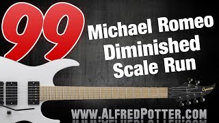 Lick 99  Michael Romeo Diminished Scale Run [upl. by Dimitry944]