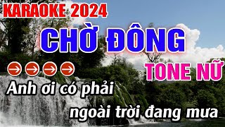 Chờ Đông Karaoke Tone Nữ Karaoke Đăng Khôi  Beat Mới [upl. by Auqinaj]