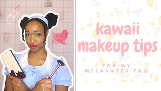 black girl kawaii makeup tips [upl. by Rew934]