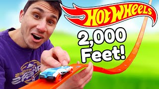 Building The WORLDS LONGEST Hot Wheels Track [upl. by Ludvig]