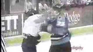 Barry Dreger vs Rob Kenny IHL Apr 6 1996 [upl. by Light502]